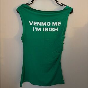Playful Green Irish Tank Top